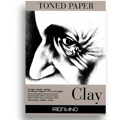 Блок бумаги для рисования "Fabriano. Clay", 21х29,7 см, 120 г/м2, 50 листов