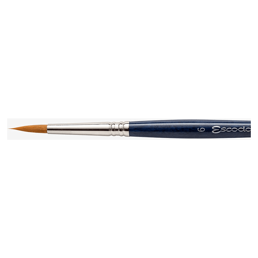 Кисть "Escoda Chronos", микс, круглая, на короткой ручке, № 6 - 2