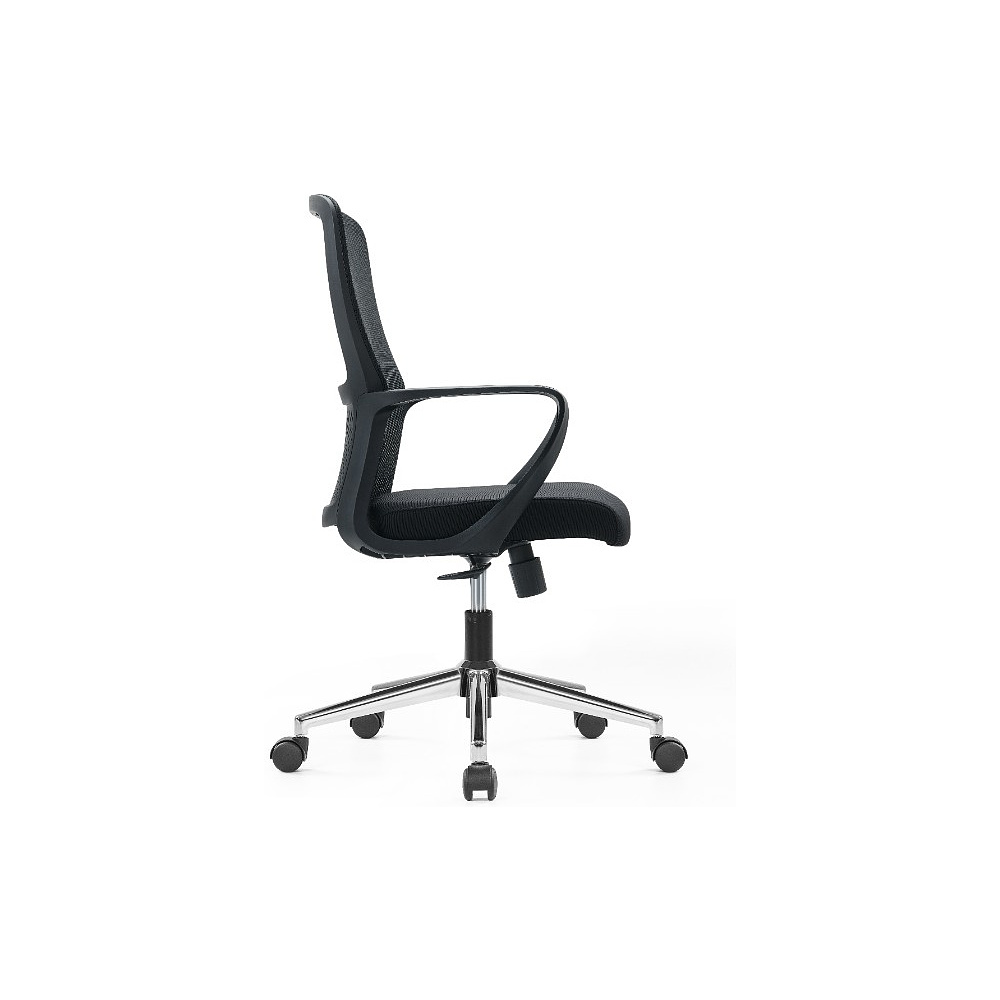 Кресло компьютерное SitZone U-069B, сетка, ткань, черный - 3