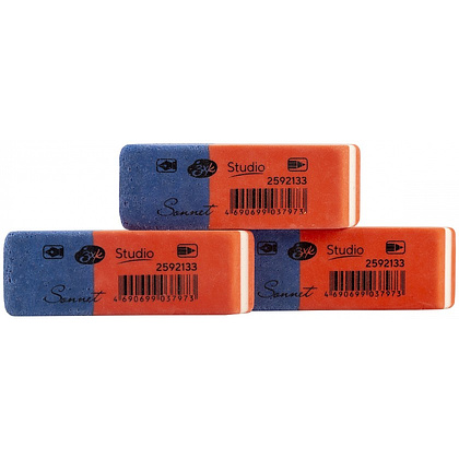 Ластик "Сонет", синий, красный - 2