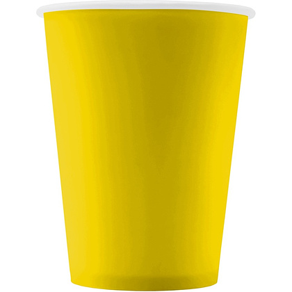 Стакан картонный 300 мл, 1сл., 50шт/упак, желтый