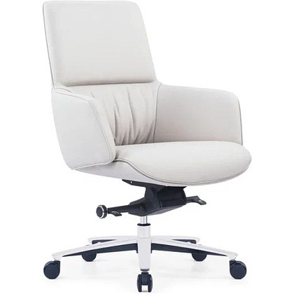 Кресло для руководителя SitZone CH-500B, кожа, алюминий, белый, -30%