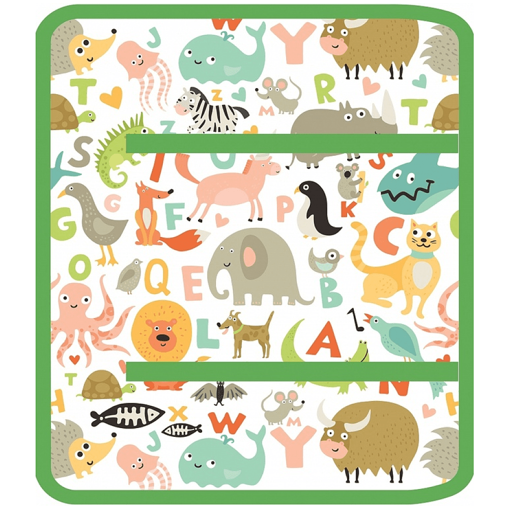 Папка для труда "Зоопарк", А4, пластик, разноцветный