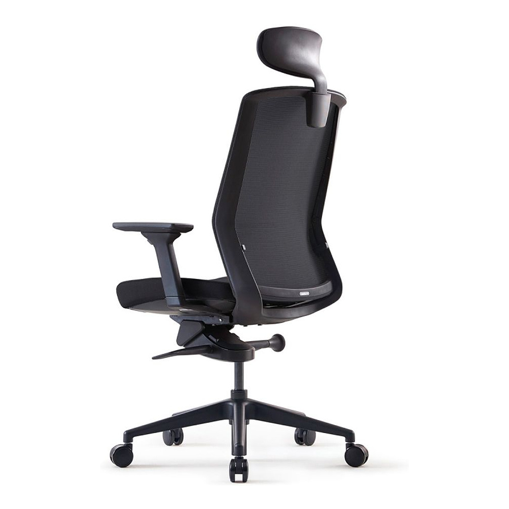 Кресло для руководителя Bestuhl "J1", сетка, ткань, пластик, черный  - 4