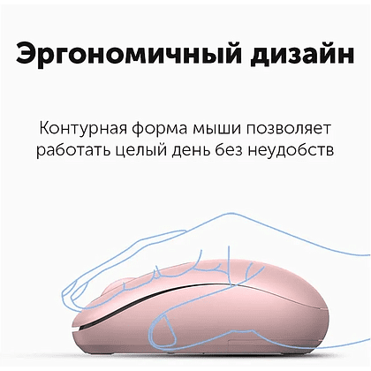 Мышь Ugreen MU105/90686, беспроводная, розовая - 2