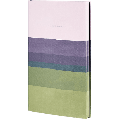 Блокнот "Stripes mauve", А5, 96 листов, линейка, розовый, зеленый, срез разноцветный - 3