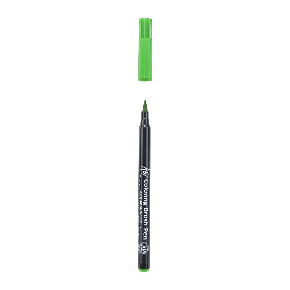 Маркер акварельный "Koi Color Brush", изумрудный - 3