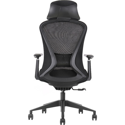 Кресло для руководителя EVOLUTION "OFFICE COMFORT", ткань, сетка, пластик, черный - 6