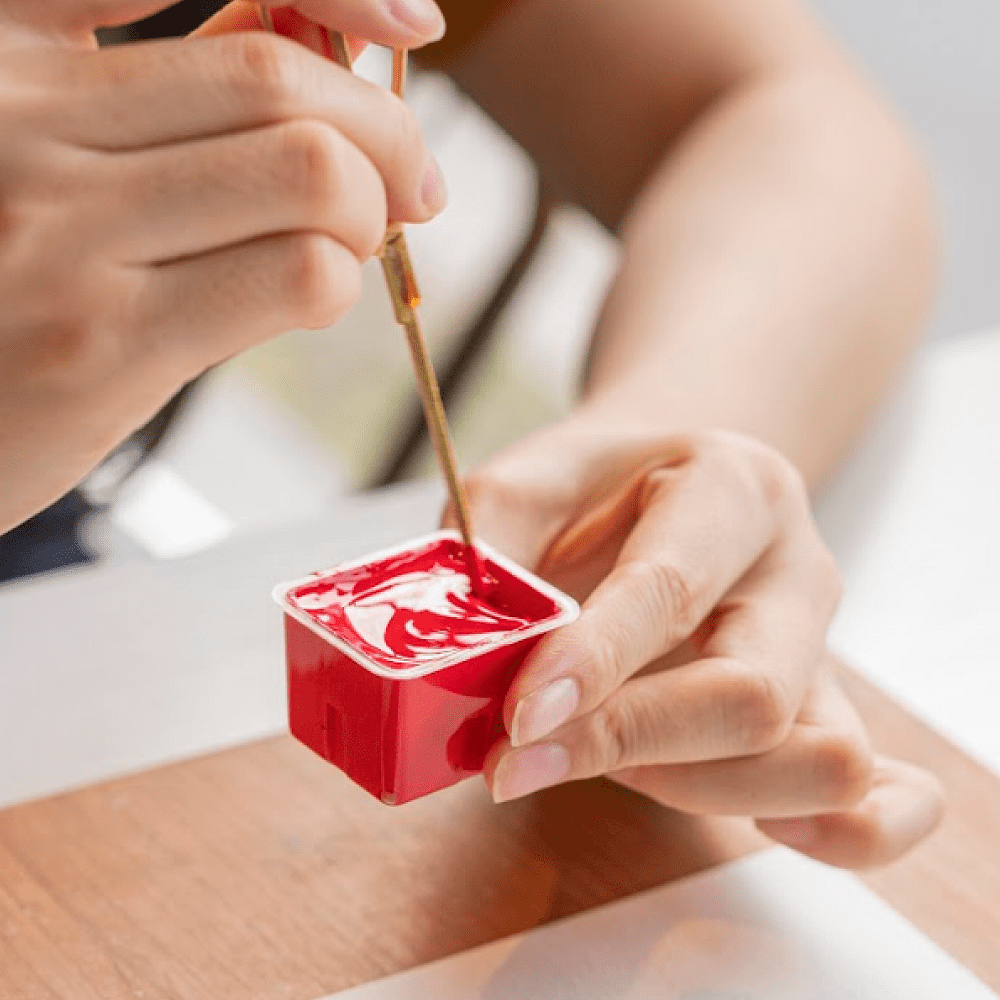 Краски гуашевые "Himi Jelly Cup", лимонный жёлтый, набор  рефилов 4 шт., 30 мл. - 8