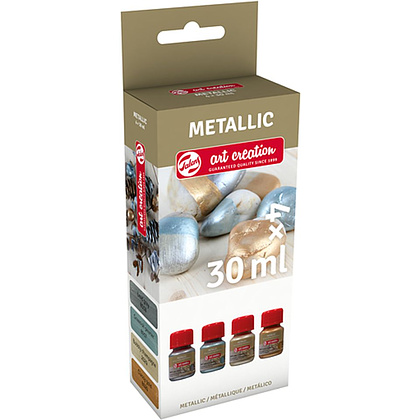 Набор красок декоративных "METALLIC" дополнительный, 4 цвета, 30 мл