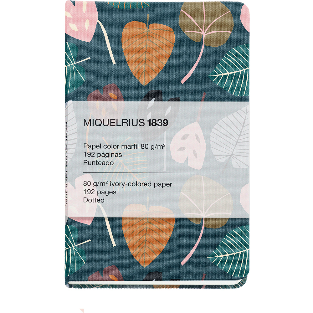 Блокнот Miquelrius "Autumn Leaves Green Leaves", 96 листов, в точку, зеленый