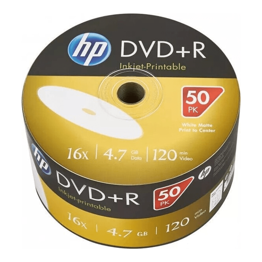 Диск HP DVD+R, 4.7 Гб, 16х, 50 шт, Printable