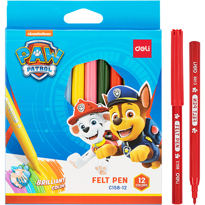 Фломастеры Deli "Paw Patrol", 12 штук, ассорти - 3
