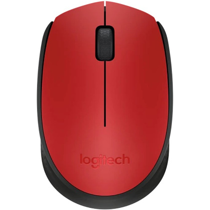 Мышь Logitech "Mouse M171", беспроводная, 1000 dpi, 3 кнопки, красный