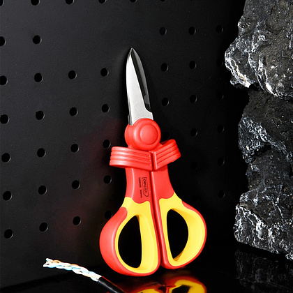 Ножницы диэлектрические Deli YS DQ90301, 160 мм, красный, желтый - 3