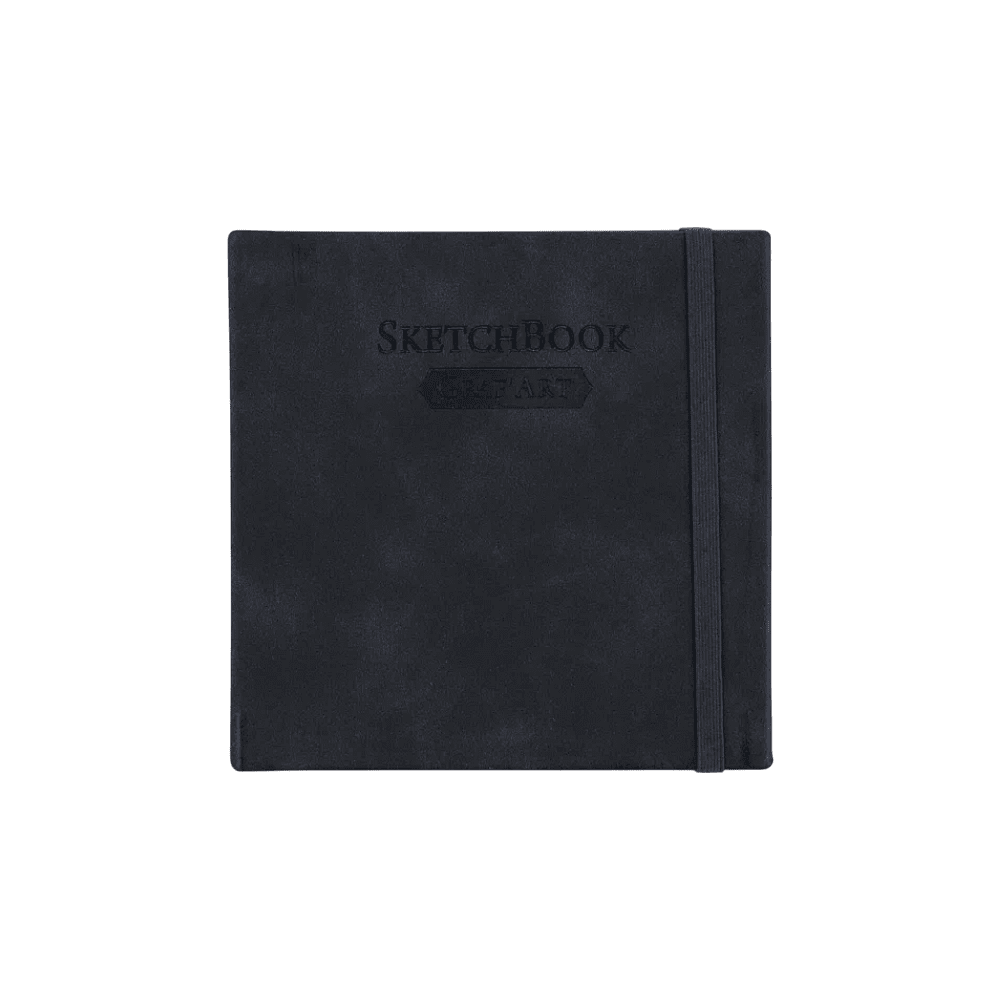 Скетчбук для графики "GrafArt white", 40 листов, 12х12 см, 160 г/м2, черный - 2