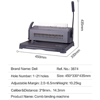 Перфобиндер Deli Plastic Binder "3874" - 10