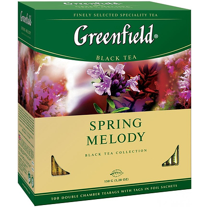 Чай "Greenfield" Spring Melody, 25 пакетиков x1.5 г, черный - 3