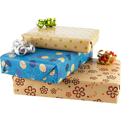 Бумага декоративная в рулоне "Brown Craft. Fantasy", 2x0.7 м, 60 г/м2, ассорти - 3