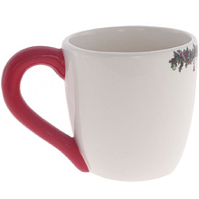 Кружка керамическая "Щелкунчик", 350 мл, белый, красный