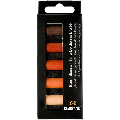 Набор мягкой пастели "Rembrandt Half Pastel", 5 цветов, сиены