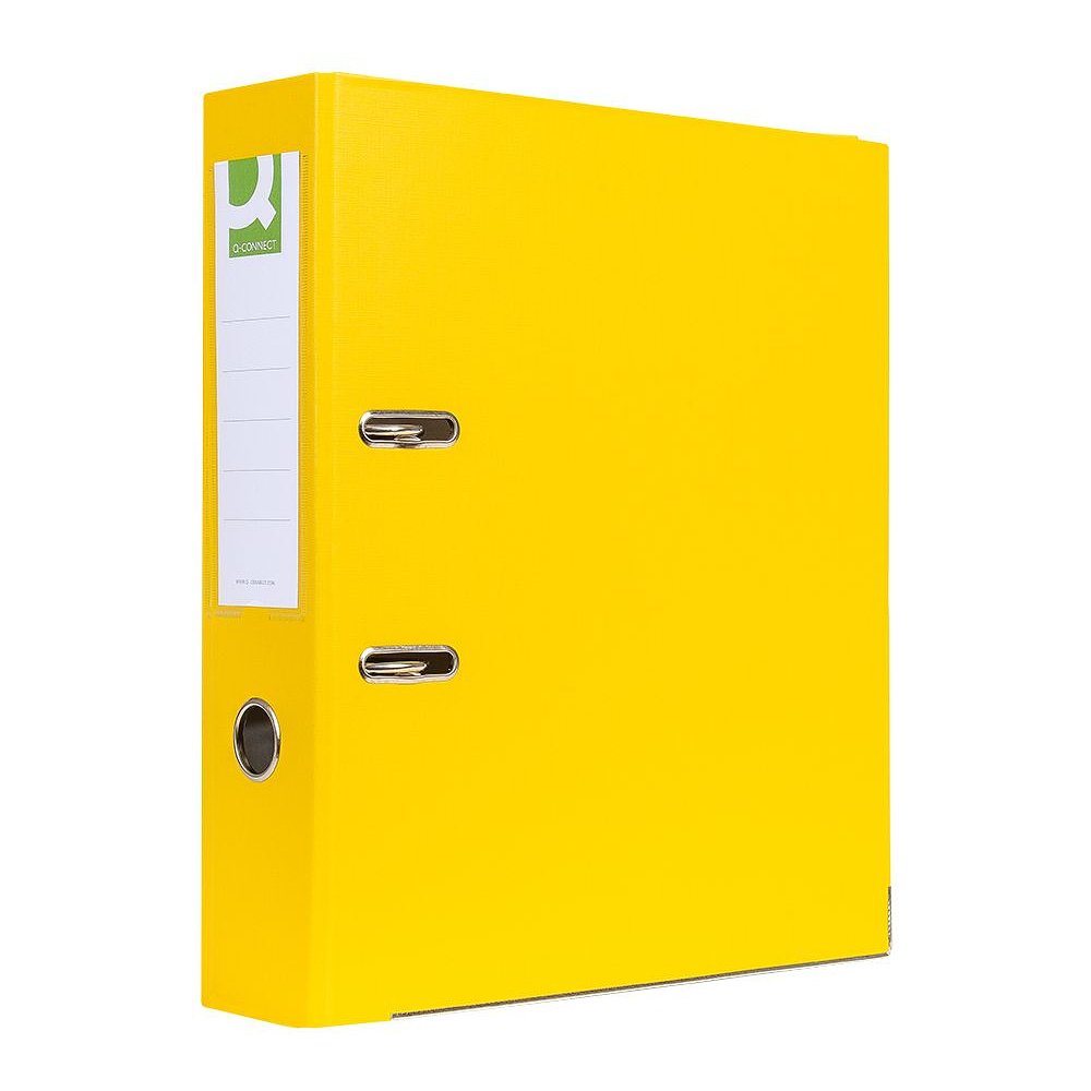 Папка-регистратор "Q-Connect ПВХ Эко", A4, 75 мм, желтый