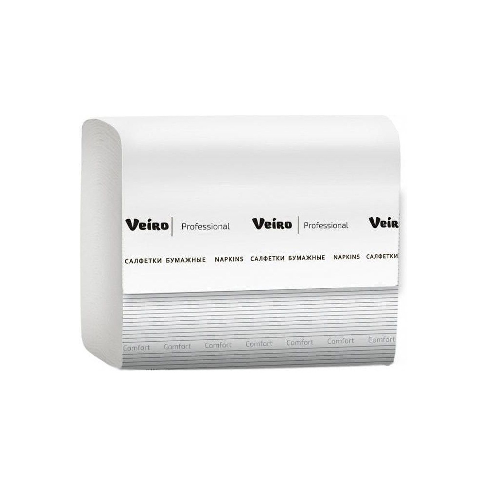 Салфетки бумажные Veiro "Professional Comfort" V-сложения, 220 шт, 21x16.2 см, белый