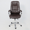 Кресло для руководителя "KING A" поворотное, хром, натуральная кожа, темно-коричневый - 24