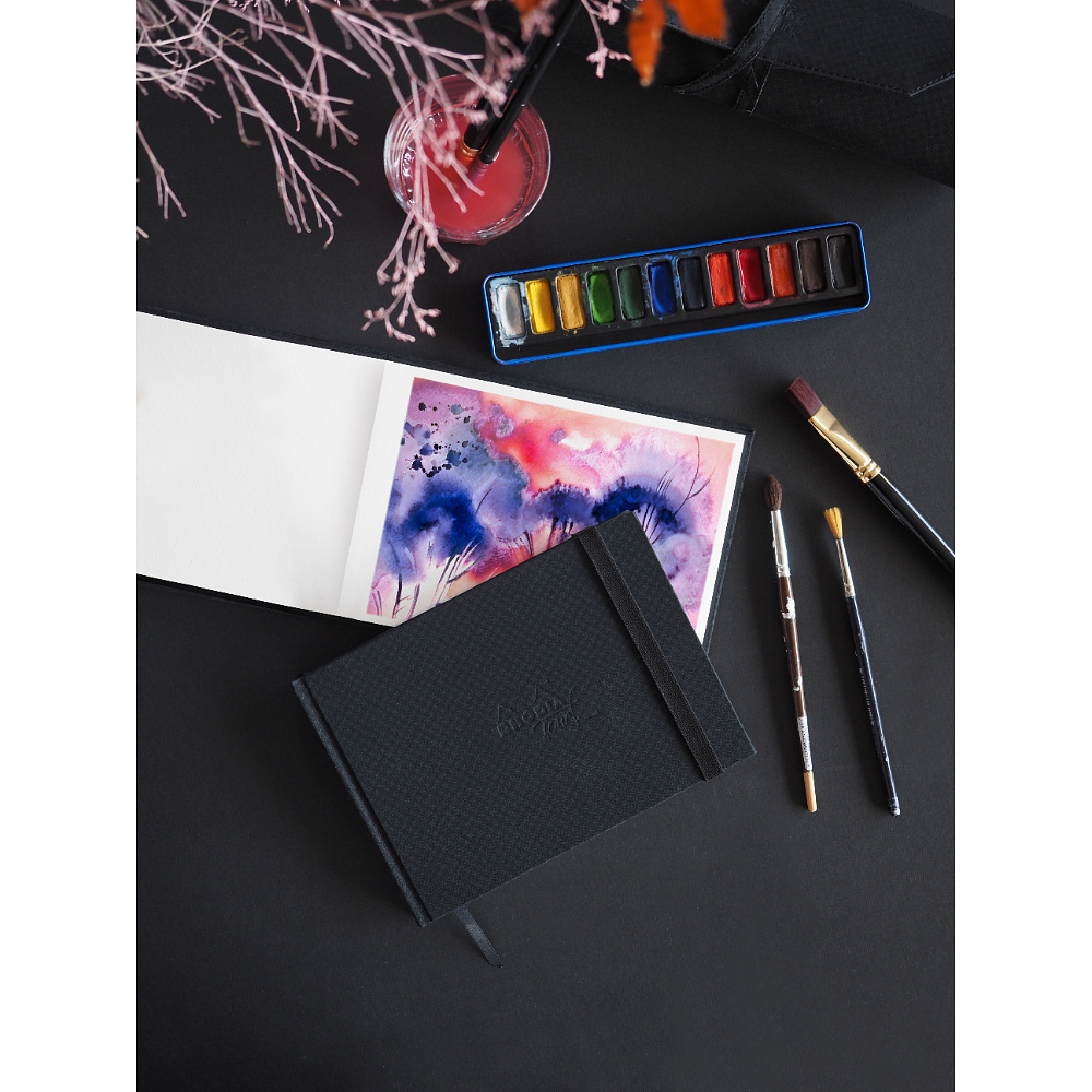 Скетчбук "Rhodia Touch", 300 г/м2, 14.8x10.5 см, 20 листов, черный - 2