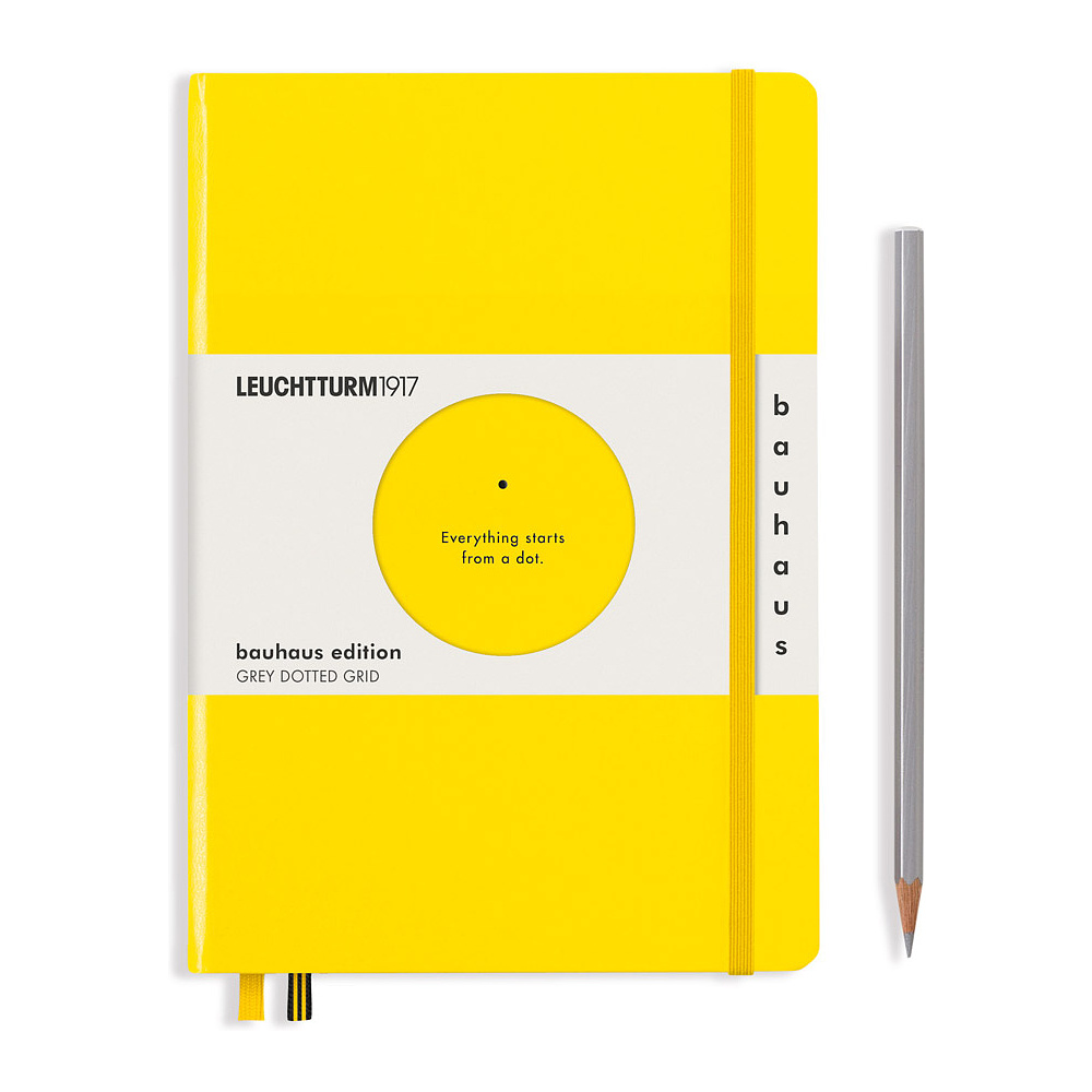 Блокнот "Leuchtturm1917. Bauhaus Edition", А5, 125 листов, точка, лимонный