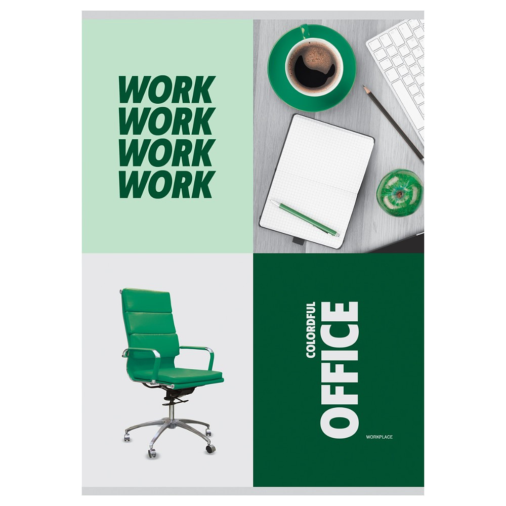Тетрадь "Office", А4, 80 листов, клетка, ассорти - 2