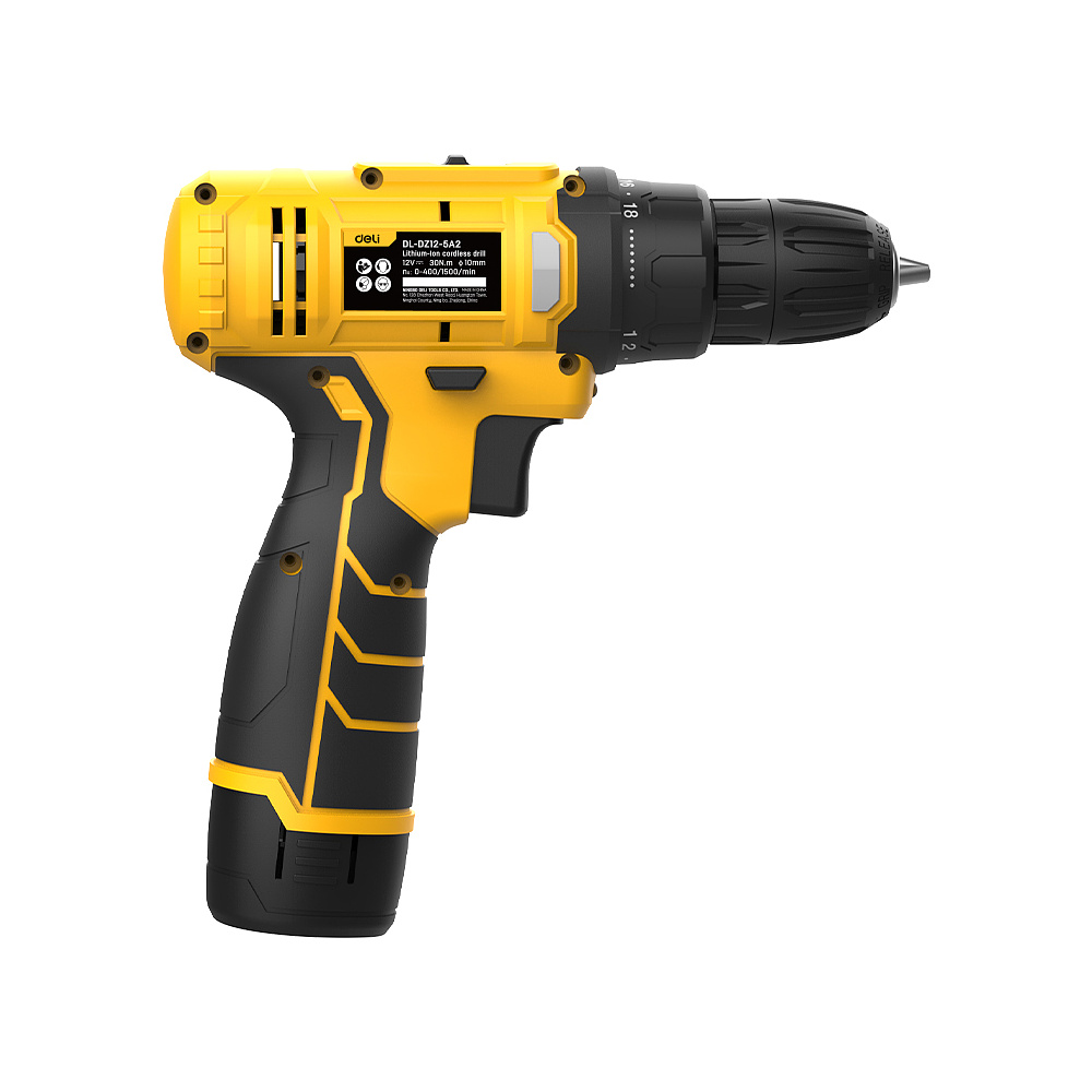 Аккумуляторная дрель-шуруповерт Deli YS EDL-DZ12-5A2 12 В, 30 Нм, 1 АКБ, 2 Ач, кейс - 6