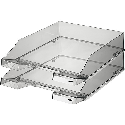 Модуль для бумаги горизонтальный "Han", прозрачный серый - 2