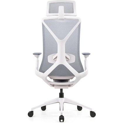 Кресло для руководителя SitZone E-YR-001A-P1-WH сетка/ткань, серый - 5