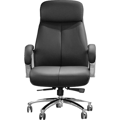 Кресло для руководителя EVERPROF MAXI экокожа, черный, крестов. алюминий - 2