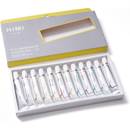Краски акварельные "Himi Miya", 12 цветов, тубы