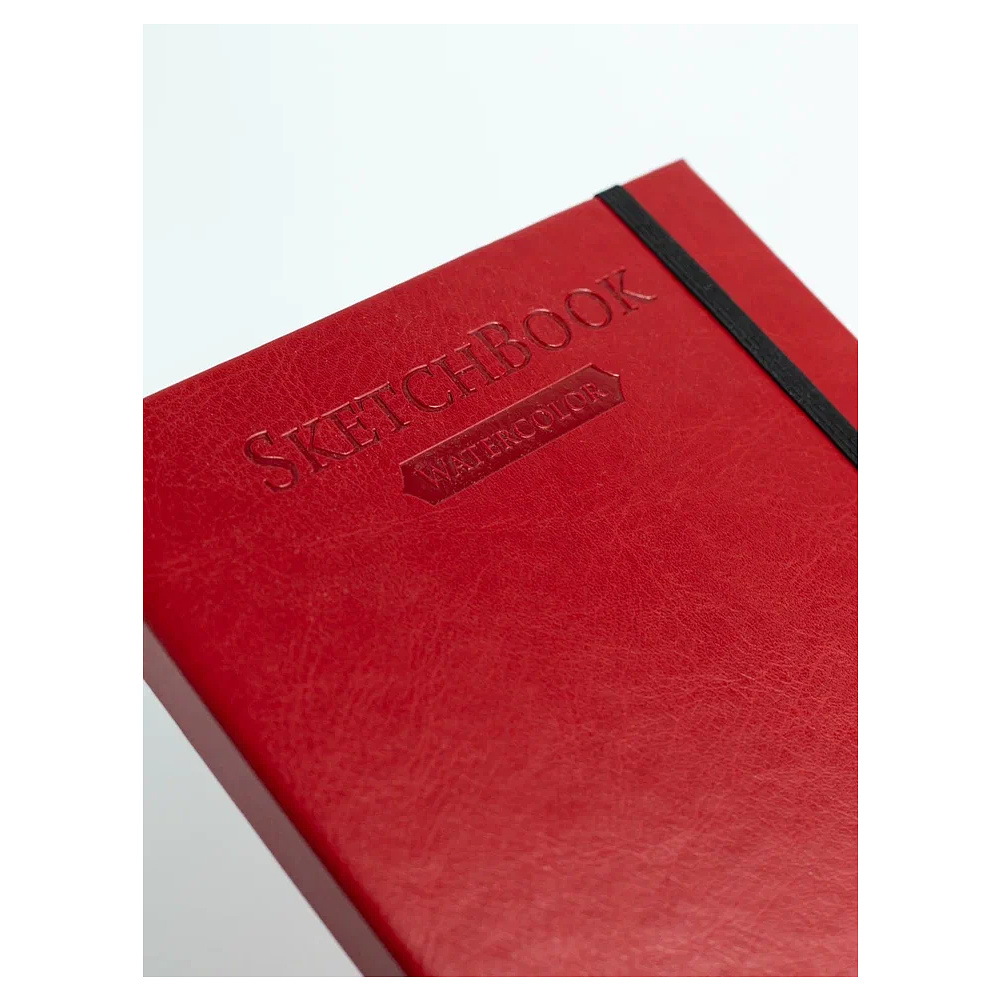 Скетчбук для акварели "Малевичъ", 14.5x14.5 см, 200 г/м2, 30 листов, красный - 9