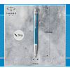 Ручка шариковая автоматическая Parker "IM Premium Blue Grey CT", 1.0 мм, синий, серый, стерж. синий - 3