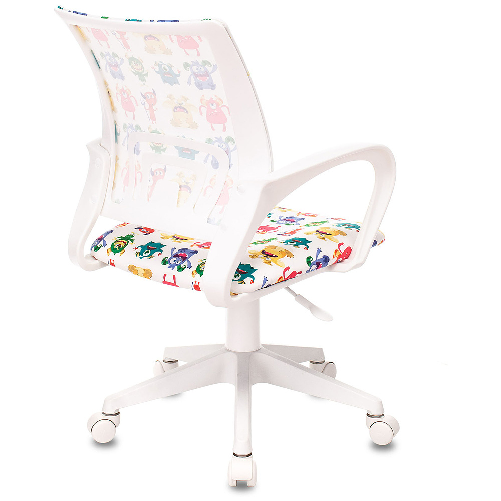 Кресло детское Бюрократ BUROKIDS 1W, ткань, пластик, монстры - 5