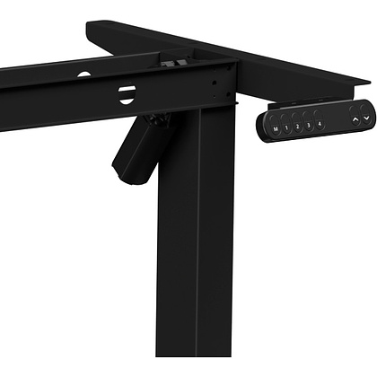 Стол с электроприводом WellDesk Basic 1300x675х18 черный/дуб бардолино натуральный(9191456+9072452) - 3