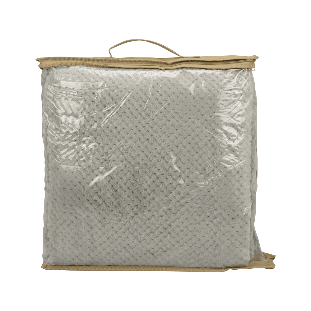 Плед "Фолд", полиэстер., бежевый - 2