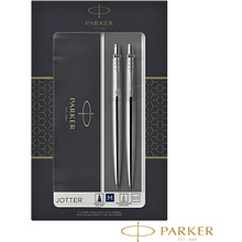 Набор ручка шариковая автоматическая + карандаш автоматический "Parker Jotter Stainless Steel CT"