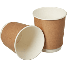 Стакан картонный, 24 шт, 250 мл, 2 слоя, крафт ECO