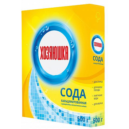 Сода кальцинированная с добавлением метасиликата натрия "Хозяюшка", 500 г, универсальный