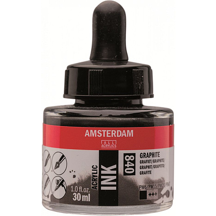 Жидкий акрил "Amsterdam", 840 графитовый, 30 мл, банка
