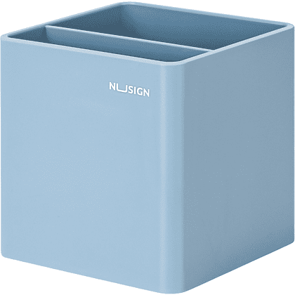 Подставка для ручек "Nusign", пластик, 2 деления, лазурный