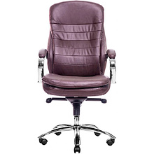 Кресло для руководителя "Valencia", экокожа, металл, коричневый