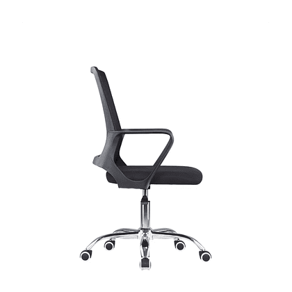 Кресло для персонала SitZone "U-0385 CH", ткань, хром, черный - 5