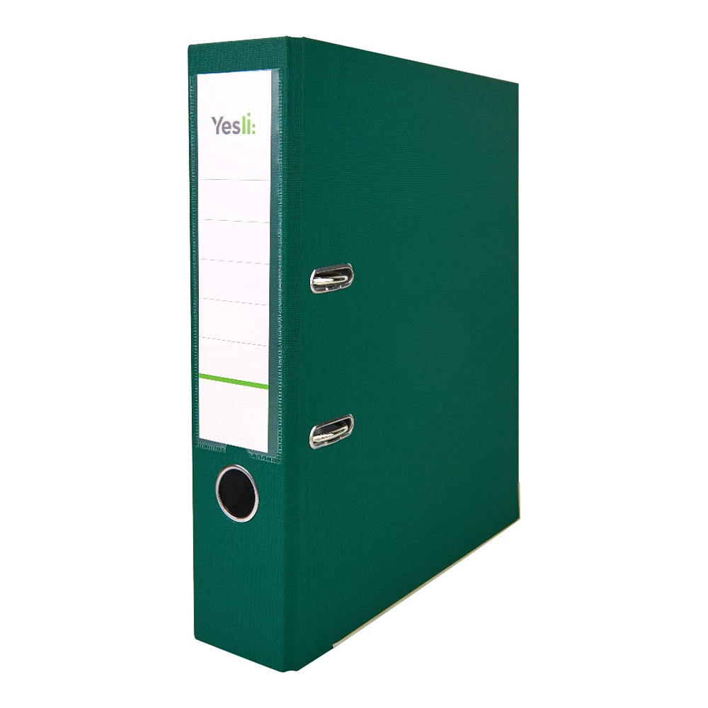 Папка-регистратор "Yesli:", А4,  75 мм, ПВХ Эко, зеленый