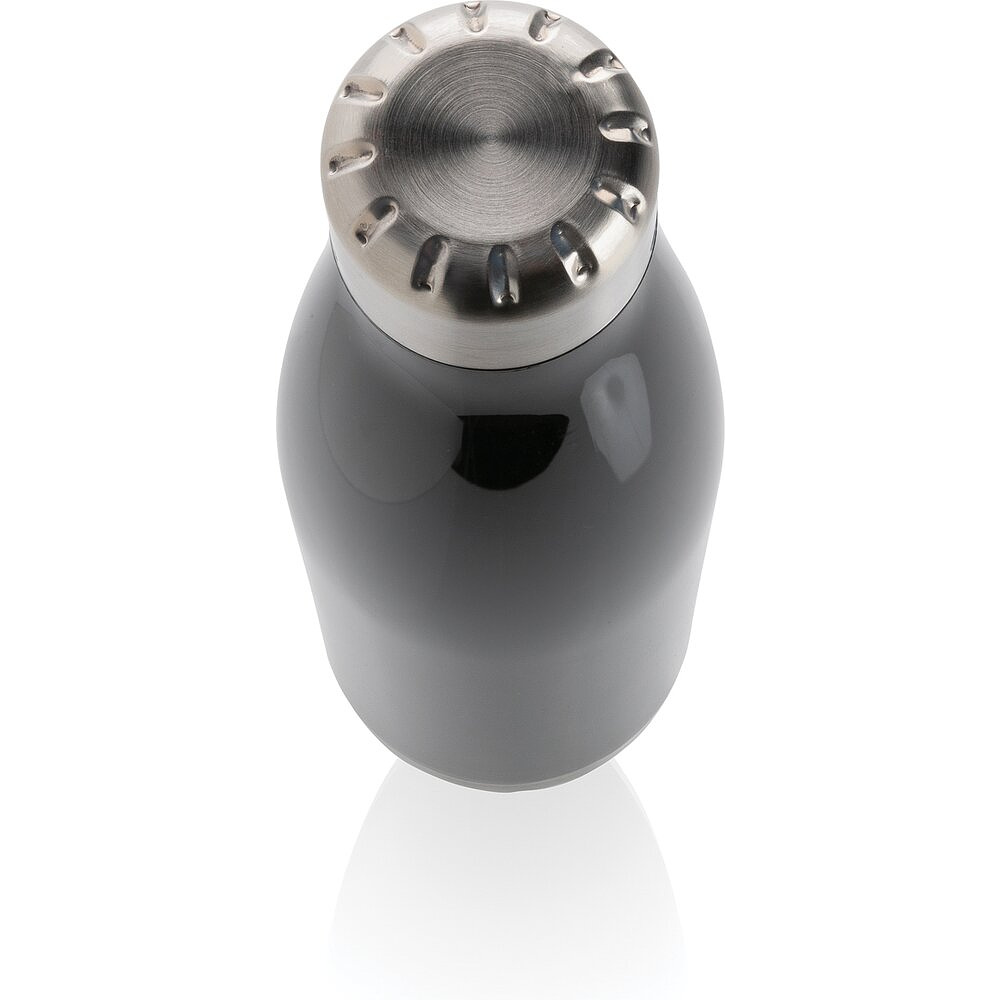 Бутылка для воды "P436.751", 500 мл, черный, серебристый - 2